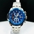 Relógio Casio Edifice Prata com Azul 2024 - 100% funcional (a prova d'agua) - comprar online