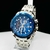 Relógio Casio Edifice Prata com Azul 2024 - 100% funcional (a prova d'agua)
