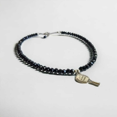 CHOKER CRISTAL PRETO COM PINGENTE BEACH TÊNNIS - comprar online