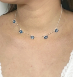 Choker Oval Aquamarine na internet