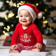 Body infantil personalizado de Natal Meninos e Meninas