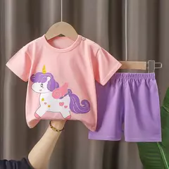 Conjunto Infantil de Algodão Meninos e Meninas na internet