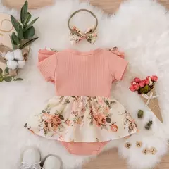 body Infantil floral Personalizado Moda primavera verão