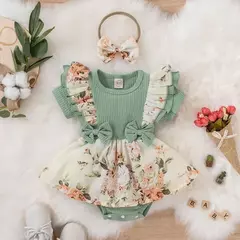 body Infantil floral Personalizado Moda primavera verão - Kasacvasc.com