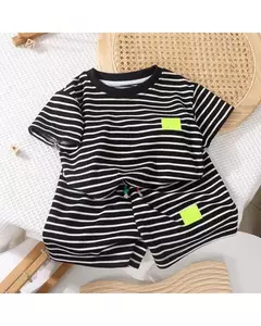 Conjunto infantil camiseta e shorts de Algodão Moda primavera verão - Kasacvasc.com