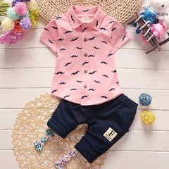 conjunto infantil estampado manga curta Moda primavera verão - Kasacvasc.com