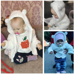 Jaqueta infantil com capuz de flanela, roupas quentes para menino e menina !! 1 a 5 anos - comprar online