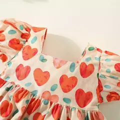 Vestido infantil manga curta com laço - Kasacvasc.com