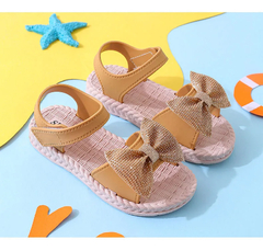 Sandália infantil de princesa antiderrapante com laço e Flexivel - comprar online