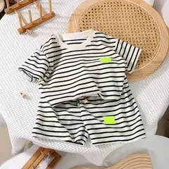 Conjunto infantil camiseta e shorts de Algodão Moda primavera verão - comprar online