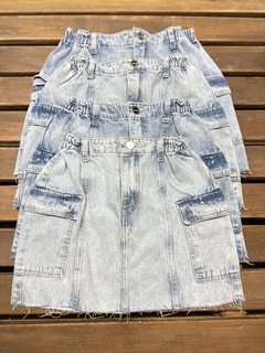 Flada de jean estilo cargo "Juliana" - comprar online