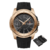 Relógio masculino Naviforce NF7112, com mostrador preto, detalhes em dourado e pulseira de silicone.