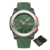 Relógio masculino Naviforce NF7112 com pulseira de silicone verde e mostrador analógico.