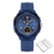 Relógio feminino Naviforce NF7109 com display digital, pulseira de silicone azul e resistência à água de 5 ATM.