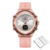 Relógio feminino Naviforce NF7109 com display digital, pulseira de silicone rosa e resistência à água de 5 ATM.