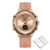 Relógio feminino Naviforce NF7109 com display digital, pulseira de silicone dourado e resistente à água até 5 ATM.