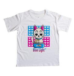 Camiseta infantil estampa gatinho