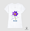 Camiseta Feminina Algodão Peruano Estampa Flor