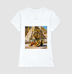 Camiseta feminina estampa Golden Tiger