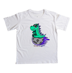 Camiseta infantil Estampa Dinossauro - Blue Light