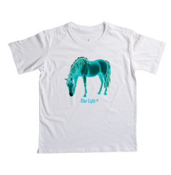 Camiseta infantil estampa cavalo luminoso - loja online