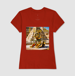 Camiseta feminina estampa Golden Tiger na internet