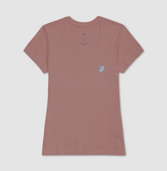 Camiseta feminina Logotipo prata