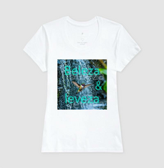 Camiseta feminina estampa beija-flor - Blue Light