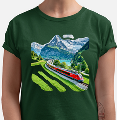 Camisetas masculina e feminina Trem nos Alpes na internet