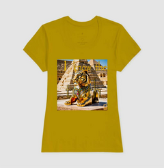 Camiseta feminina estampa Golden Tiger