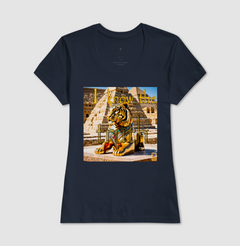 Camiseta feminina estampa Golden Tiger - loja online