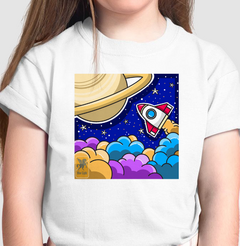 Camiseta infantil estampa foguete - comprar online