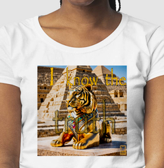 Camiseta feminina estampa Golden Tiger na internet