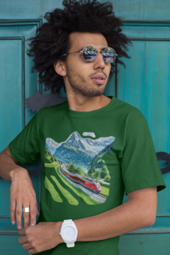 Camisetas masculina e feminina Trem nos Alpes - comprar online