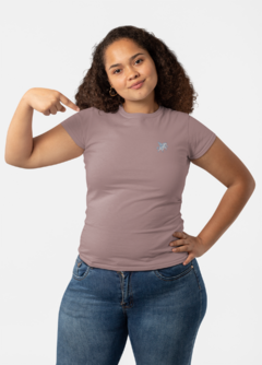 Camiseta feminina Logotipo prata - comprar online