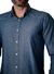 Camisa Jeans Dom Farias Manga Longa Slim Fit Azul Estonada - comprar online