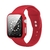 Pulseira Compatível Com Apple Watch 44mm Silicone C/Proteção Vermelho iWill 1877