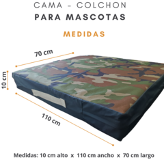 Imagen de Colchón Cama Mascotas Antidesgarro 110x70x10cm - Goma espuma