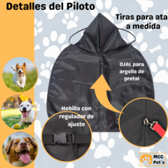 Piloto capa c/capucha para lluvia Mascotas 100% Impermeable - comprar online