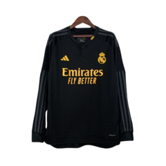 Terceira Camiseta Real Madrid Manga Longa 23/24 Versão Torcedor