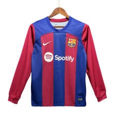 Camiseta Barcelona Manga Longa Home 23/24 Versão Torcedor