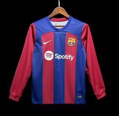 Camiseta Barcelona Manga Longa Home 23/24 Versão Torcedor na internet