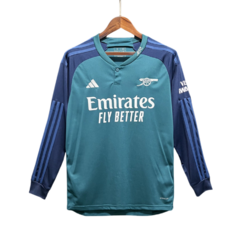 Camiseta Arsenal Manga Longa Away 23/24 Versão Torcedor