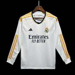 Camiseta Real Madrid Manga Longa Home 23/24 Versão Torcedor na internet