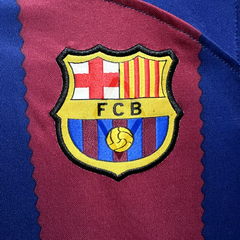 Camiseta Barcelona Manga Longa Home 23/24 Versão Torcedor