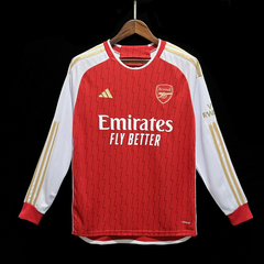 Camiseta Arsenal Manga Longa Home 23/24 Versão Torcedor