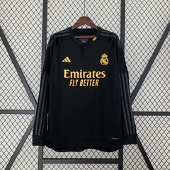 Terceira Camiseta Real Madrid Manga Longa 23/24 Versão Torcedor na internet