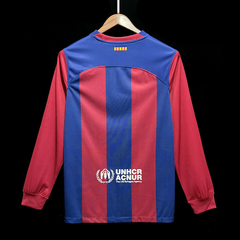 Camiseta Barcelona Manga Longa Home 23/24 Versão Torcedor - Urso Importador