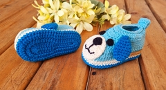 Pantufinha de Crochê para bebê 