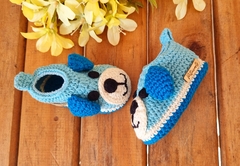 Pantufinha de Crochê para bebê 